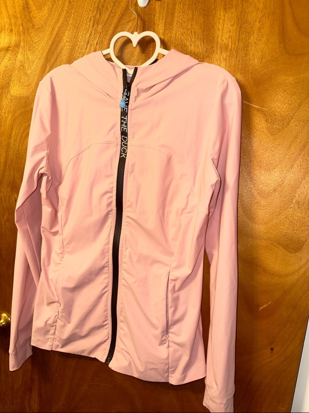 SAVE THE DUCK Pastel Pink Hooded Utility Jacket